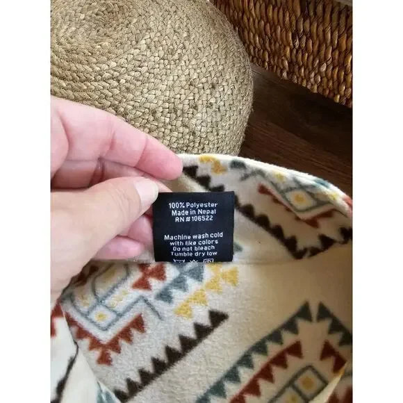 Prarie Mountain Yellowstone Tundra Full Zip Fleece Aztec Size M Unisex - Picture 9 of 10